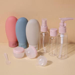 11 Pack Leak Proof Travel Bottles Set Toiletries Plastic Container Fine Mist Spray Squeeze Tubes Refillable Shampoo Conditioner