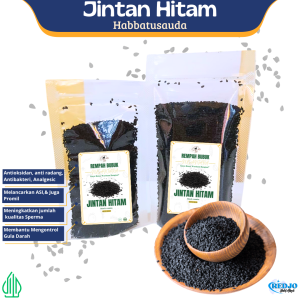 Jintan Hitam habbatussauda Black seed Nigella sativa Bumbu Dapur Rempah Herbal JSR Asli Murni Organik Cumin