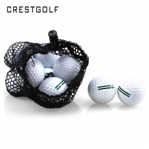 CRESTGOLF Golf Double Layer Salon 2-Layer Practice Ball Golf Competition Ball Black Mesh Bag 12 Pack Golf Balls