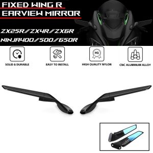 ZX6R Motorcycle Mirror Modified Wind Wing Adjustable Rotating Rearview Mirror For KAWASAKI ZX25R/ZX4R.RR/ZX10R NINJA400.500.650R