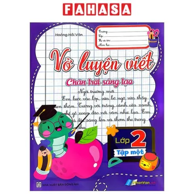Sách Fahasa - Vở Luyện Viết Lớp 2 - Tập 1 (Chân Trời Sáng Tạo)
