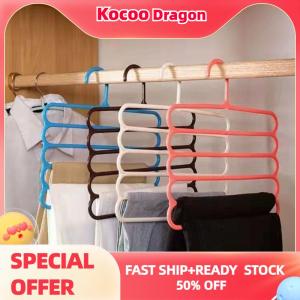 Kocoo Quần áo treo quần móc chủ sở hữu lưu trữ tủ quần áo tổ chức 5 lớp quần khăn khăn kệ lưu trữ tổ chức