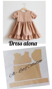 pola instan / pola jiplak DRESS ALONA