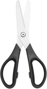 Ceramic Kitchen Scissors 8" Ceramic Blade Scissors White Sharp Blade with Pink ABS Handle Cooking Shears for Office School Crafting Kitchen (Pink)
