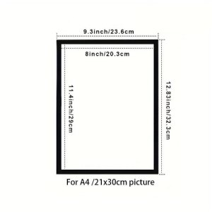 A4 Magnetic Picture Frame Black Gold Photo Display Holder Strong Magnetic Wall Frame Adhesive Sticker Certificate Poster Decor