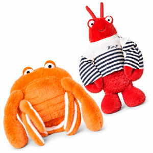 1pc Adorable Soft Lifelike Lobster Crab Plueshie Stuffed Cartoon Sea Animals Toys Baby Appease Doll for Kids Birthday Xmas Gift h260820