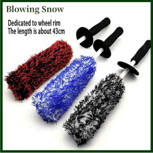 Blowing Bánh xe bàn chải rửa xe siêu bàn chải sợi nhỏ cao cấp chống trượt xử lý dễ dàng để làm sạch vành nan hoa bánh xe Thùng Phụ Kiện Xe Hơi