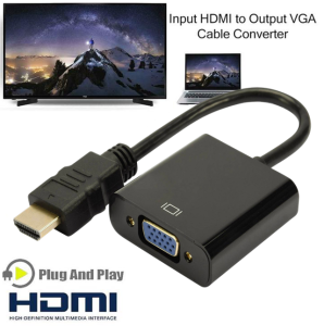 HDMI To VGA Adapter Male To Female High Quality Converter Adapter 1080P Video Audio For PC Laptop Tablet