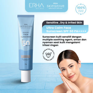 ERHA Skinsitive Sunscreen Ultracalm Face SPF 50 PA++++ - Hybrid Sunscreen for Sensitive Skin