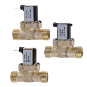 Upgrades Brass Electric Solenoid Valves with Adjustable Flow Control G1/2 Brass Solenoid Valves for Solar Water Heaters
