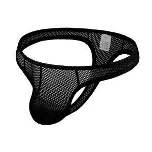 กางเกงชั้นใน Jockstrap ตาข่ายเซ็กซี่ระบายอากาศได้สำหรับผู้ชายก้นบางกลวงกางเกงชั้นในเอวต่ำ