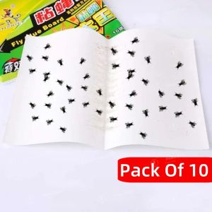 10/50 Pcs Fly Glue Board Trap with Strong Adhesive Power Fly Trap Board Traps Fruit Flies Kitchen Flies Pest Control