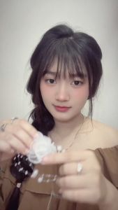 Vòng choker hoa ngọc lãng mạn kiểu Pháp vòng cổ nữ chuỗi ngọc