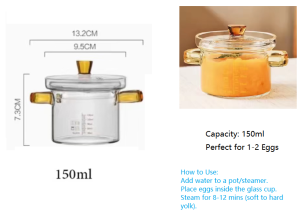 Heat-resistant cooking pot Lid Scale induction cooktop Handle cookware High Borosilicate Stockpot Ramekin Cocotte MicroW