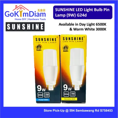 SUNSHINE LED Pin Lamp 9W 12W Base G24d (Day Light / Warm White) - price is for 1qty item