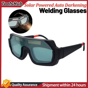 Toolshub Solar Powered Auto Darkening Welding Glasses Anti Glare UV Protection Eye Protection for Welder Safety