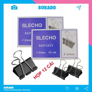 Kẹp bướm giấy nhỏ mini hình bướm A4 SLECHO 51MM kim loại để bàn KEPB51