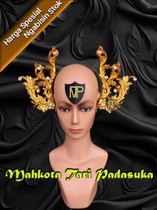 Mahkota Pentas Warna Gold / Aksesoris Tari / Mahkota Karnaval / Mahkota Kepala Murah Kode SAI-M022
