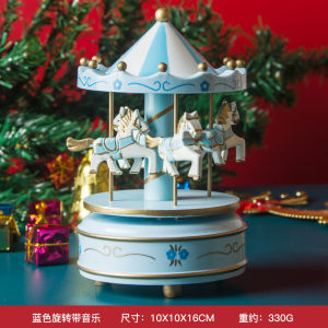Christmas gift carousel wooden music birthday gift childrens home creative ornaments decoration gift for children