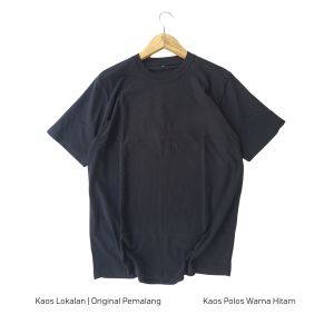 Kaos Lokalan | Kaos Polos Lengan Pendek Warna Hitam