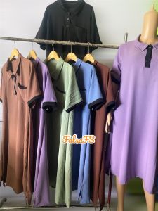 DASTER WANITA DEWASA TERBARU CRINGKEL AIRFLOW-DRESS TANGAN PENDEK KEKINIAN-HOME DRESS