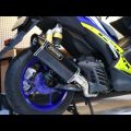 knalpot yamaha all new aerox 155 connected tipe sm black series smoke muffler full sistem. 