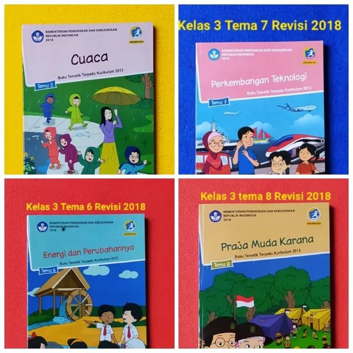 Paket Buku tematik Kelas 3 Tema 5 6 7 8 Kurikulum 2013 Revisi 2018 ...