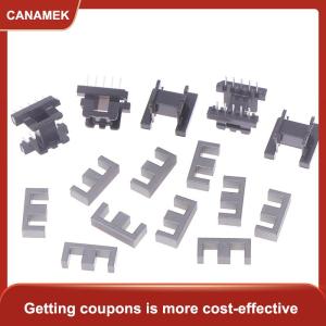 【CANAMEK 】 5Sets EE19 5 With 5pin Transformer Bobbin PC40 Ferrite Core Vertical 10 Ferrite Halves And 5 Bobbin Magnetic Core Bobbins