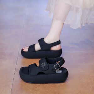 Thick-Soled Sandals For Women Summer Outdoor Wear 2026 New Model Soft Sole Comfortable For The Feet WomenS Casual Beach Roman Shoes