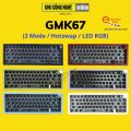 Kit GMK67 - Kit bàn phím cơ không dây GMK67 Mạch Xuôi / Gasket Mount (Bluetooth 5.0 / Wireless 2.4Ghz / Hotswap / Led RGB). 