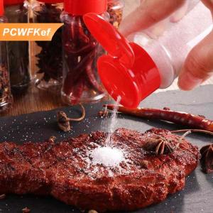 【PCWFKef】 5PC nhựa gia vị muối hạt tiêu Shakers gia vị Jar BBQ gia vị giấm chai