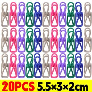 50pcs Colorful Storage Clips / Strong Spring Clothespin / Portable Sealer Clamp Kitchen Accessories