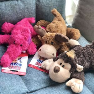 (Click for more design!) Squeaky KONG Wubba Cozie Animals Bird Moose Reindeer Bear Knots Cow Deer Monkey Elephant Plush Pet Dog Puppy Cat Soft Cuddle Toy with Squeaker Sound