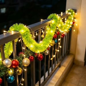 LIUJIR Xanh huỳnh quang Đèn LED trang trí Giáng sinh Người tuyết Dải Lông Dây đèn hình quả cầu ông già Noel phát sáng Trang trí Tự làm  Dây Treo Hình Cây Thông Noel Trang trí nhà cửa