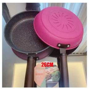 Teflon Gagang Plastik Wajan Anti Lengket Penggorengan Pan Cook Clean Frypan Cooking Saucepan