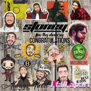 20 pcs Post Malone Vinyl Sticker Set