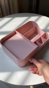 Kệ Đựng Mỹ Phẩm Để Bàn Hộp Đựng Đồ Trang Điểm Đa Năng Thiết Kế Nhiều Ngăn Sắp Xếp Son Phấn Skincare Gọn Gàng