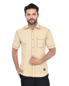 ELZAURA - KZ02 Kemeja Pria Basic Polos Pendek Casual Men Shirt Short Sleeve Oxford Super Premium