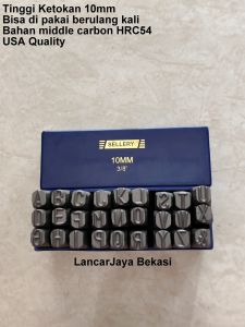 Sellery USA Alat ketok huruf Ukuran 10mm Bahan Middle Carbon HRC54