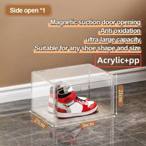 Cologer Hard Plastic Shoe Box Acrylic Shoe Box Clear Foldable Transparent Shoe Box Storage Organizer#XH002