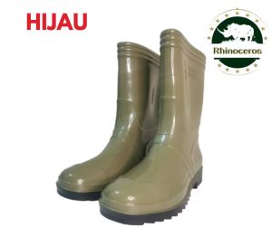 Sepatu Boots Pria Pendek Hitam Sepatu Petani Sepatu Boots Berwarna Kuning Bahan Pvc Hijau Sepatu Boots Elastis Anti Air Sepatu KF-802