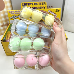 Crispy Tangyuan Squishy Toy Butter Strip Coconut Oil Squishy Toy Decompression Toy 脆皮汤圆黄油捏捏