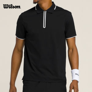 WILSON Men Advantage Zip Tennis Polo Shirt