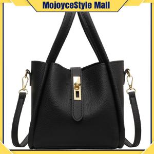 【Free Shipping】 Elegant Womens Crossbody Bucket Bag in Solid Leather for Daily Use and Travel Compact Shoulder Bag with Multiple Pockets
