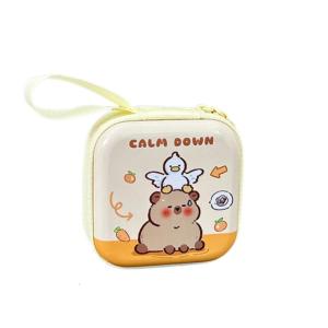 Capybara Phong cách ví tinplate mục nhỏ trường hợp tai nghe Túi lưu trữ thích hợp cho việc thu thập và nữ trang