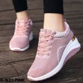 SEPATU WANITA ACTIVE HIGH SOLE ALA ALA KOREAN CANTIK SIMPLE BAHAN CANVAS MESH IMPOPRT GN23. 