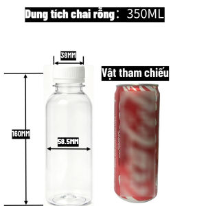 TINH DIEU 200 Cái Chai Nhựa PET Tròn 330ml 350ml 500ml Trong Suốt Đựng Nước Trà Sữa Nước Ép Bán Sỉ Nhà Máy Việt Nam