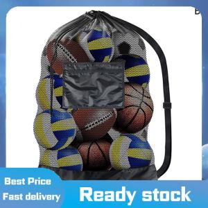 Sports🚴🏻‍♀️ Lưới bóng đá bóng túi thêm lớn dây kéo bóng rổ lưu trữ túi với dây kéo túi bóng chuyền bóng đá Net Gói phòng tập thể dục Túi