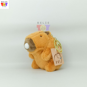 Gantungan Tas Kunci Boneka Capybara Capibala Mainan Mewah Lucu Aksesori Key Chain Viral