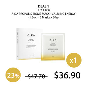 (AIDA) Propolis Biome Mask (1 Box = 5 Masks x 30g) - COCOMO